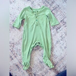 GAP Green Footie One Piece Soft Knit